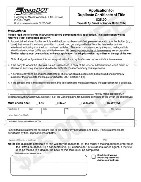 Application For Duplicate Certificate Of Title Pdf Form Formspal