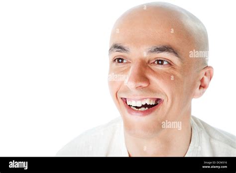 Bald Man Smiling Stock Photo Alamy