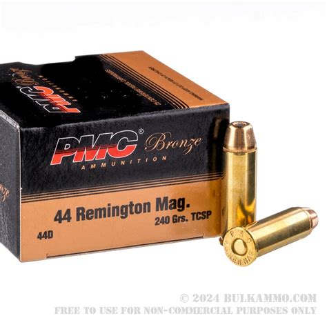 500 Rounds Of Bulk 44 Mag Ammo By Pmc 240gr Tcsp
