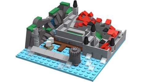 Lego Moc Micro Scale Castle By The Sea By Famulimus Rebrickable