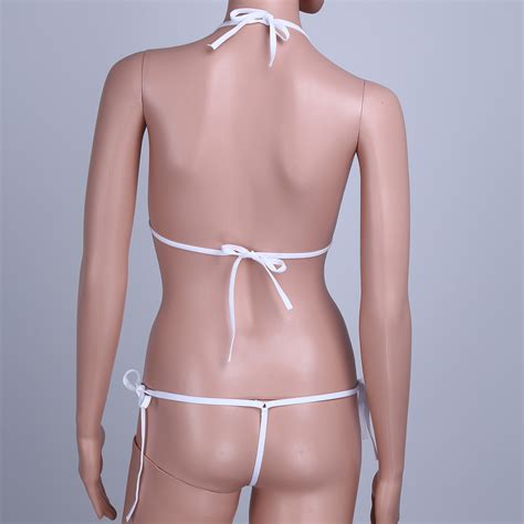 women lingerie set sexy see through sheer mesh underwear set halter neck bikini bra tops with