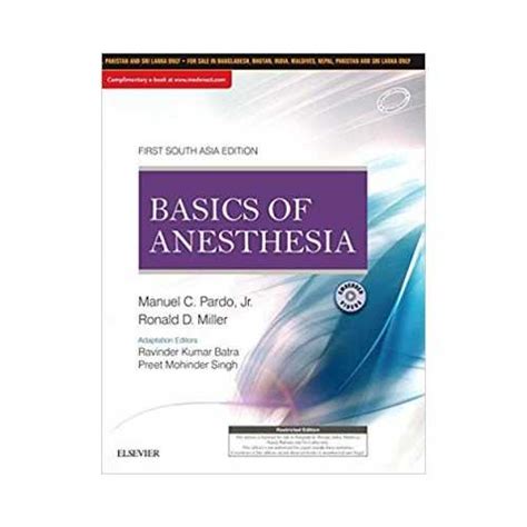 Basics Of Anesthesia 2018 By Manuel C Pardo Ronald D Miller Prithvi