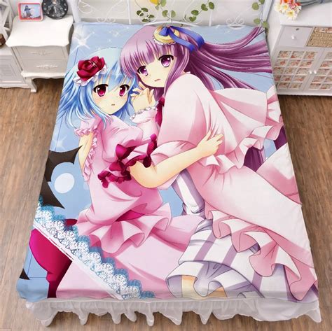 Anime Cartoon Touhouproject 2 Way Wt Flat Sheet Bed Sheet Top Sheet Christmas T 150 200cm