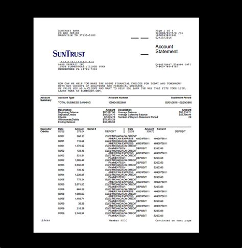 Maybe you would like to learn more about one of these? Bank Statement, Suntrust template, Earnings,Template, Fake ...