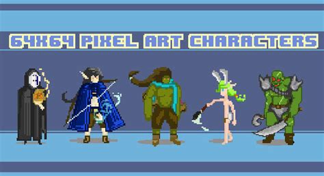 Create Pixel Art Characters Up To 64x64 Pixels By Perfectfitz