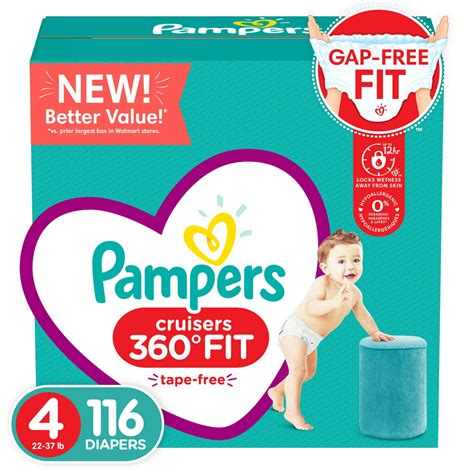 Pampers Cruisers 360 Fit Diapers Active Comfort Size 4 116 Ct