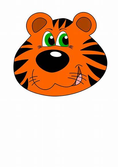 Tiger Cartoon Face Clipart Vector Clip Transparent