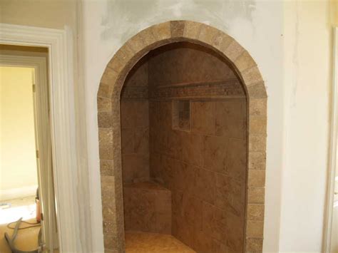 You should configure the bathroom with really earthy parts like. A + TILE HOME REMODELING 205-422-1758: Shower arch
