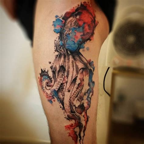 Japanese, elephant, blue and red octopus tattoo designs, drawings and meanings. Watercolor Octopus Tattoo Designs, Ideas and Meaning ...