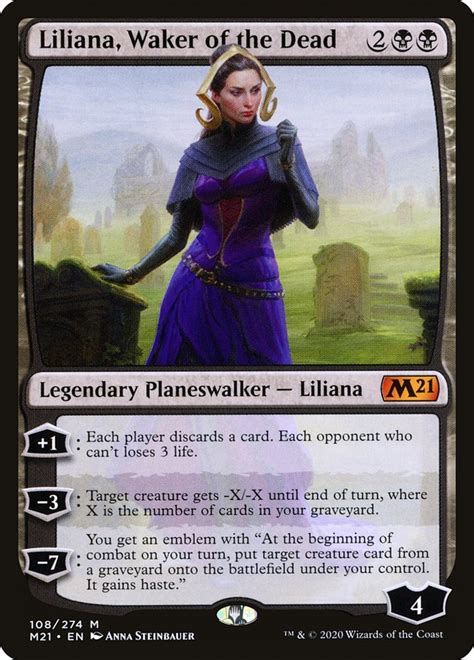 Liliana Waker Of The Dead · Core Set 2021 M21 108 · Scryfall Magic