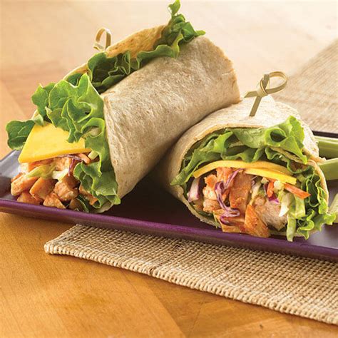 Barbecue Chicken And Coleslaw Wrap Recipe Land Olakes