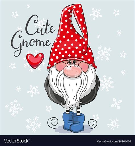 Download wallpaper that will decorate your phone in the best possible way. Greeting Christmas card Cute Cartoon Gnome on a blue ...