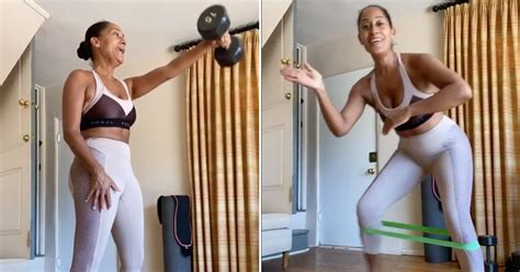 Tracee Ellis Ross Shares Her At Home Workout On Instagram Popsugar Fitness