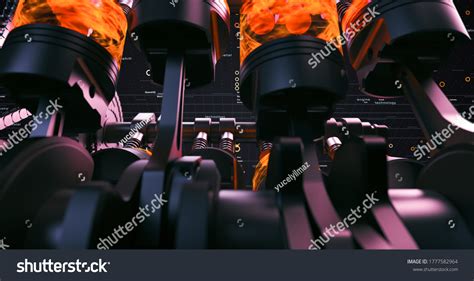 3d Rendering Fuel Injected V8 Engine Stock Illustration 1777582964