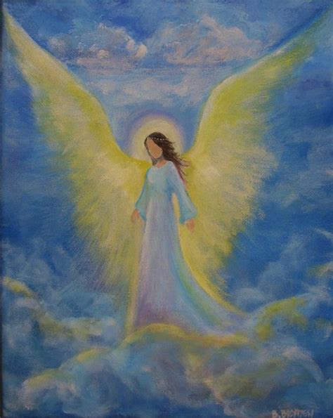 Original Acrylic Painting Healing Energy Angel 8 X Etsy Angel