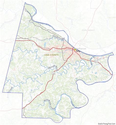 Map Of Cole County Missouri