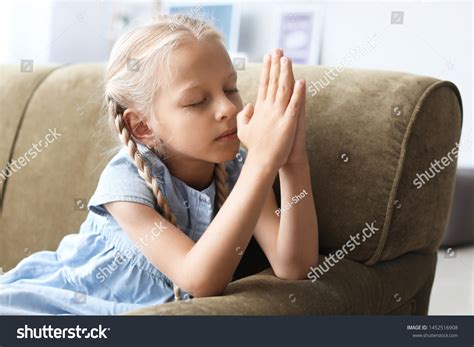 Little Girl Praying Home Stock Photo 1452516908 Shutterstock