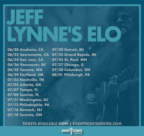 Jeff Lynnes Elo Announces 2019 Tour Dates And Tickets