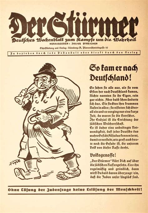 Caricatures From Der Stuermer