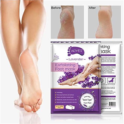 Aliver Foot Mask 5 Pack Foot Peel Mask Soft Foot Peeling Scrub Mask Removes Calluses And Dead