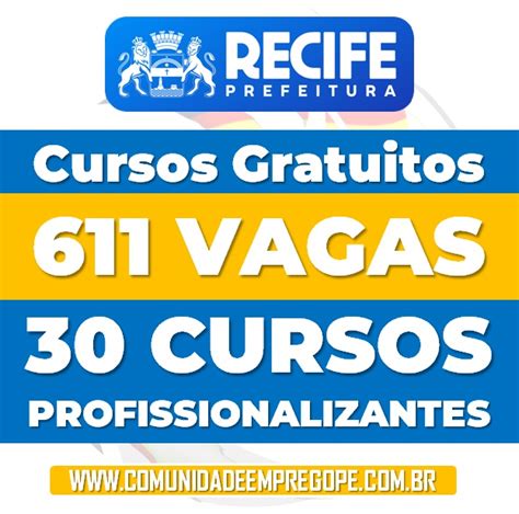 A Prefeitura do Recife abriu vagas de cursos gratuitos distribuídas em cursos