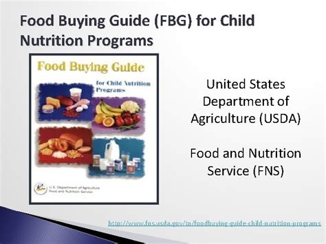 Food Buying Guide Fbg For Child Nutrition Programs