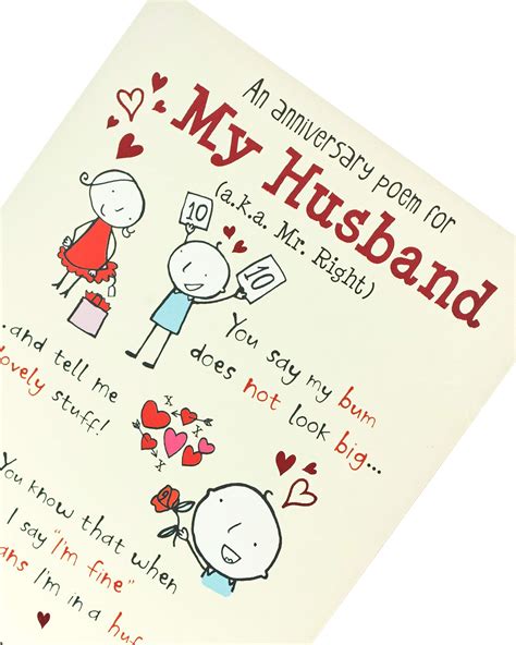 Husband Anniversary Card Wedding Anniversary Card For Him Includes