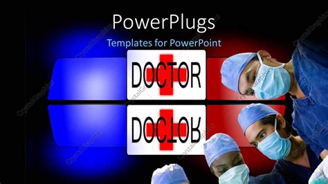 Powerpoint Template Medical Depiction With Group Of Surgeons And