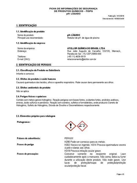 fispq cloreto de hidrogênio ph líquido atcllor quimica pdf química Ácido sulfúrico