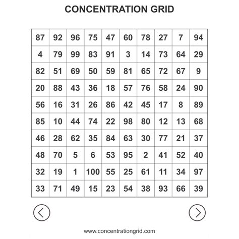 Concentration Grid Mental Skills Training Exerciseapp