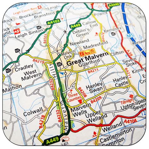 Great Malvern Map Coasters