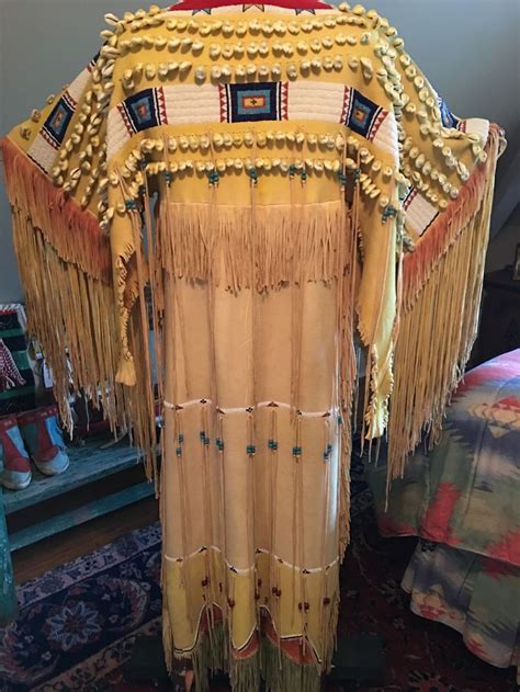Buckskin Dress In The Classic Southern Cheyenne Style Native American