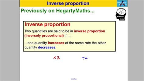 Inverse proportion - YouTube