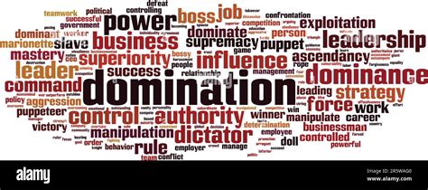Domination Word Cloud Concept Collage Made Of Words About Domination