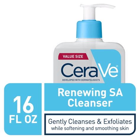 Cerave Salicylic Acid Cleanser 16 Ounce Renewing Exfoliating Face