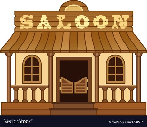 Western Saloon Royalty Free Vector Image Vectorstock