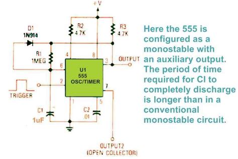10 Simple Ic 555 Monostable Circuits Explored Homemade Circuit Projects