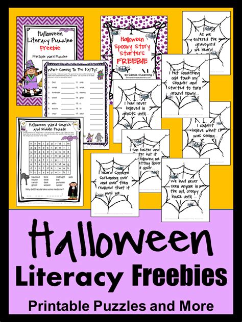 Fun Games 4 Learning Halloween Literacy Freebies