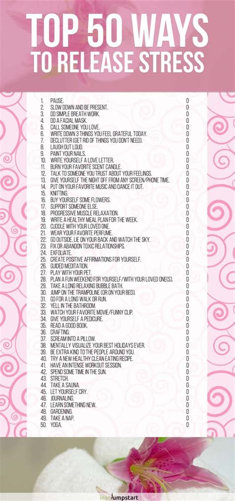50 Ways To Cope With Stress