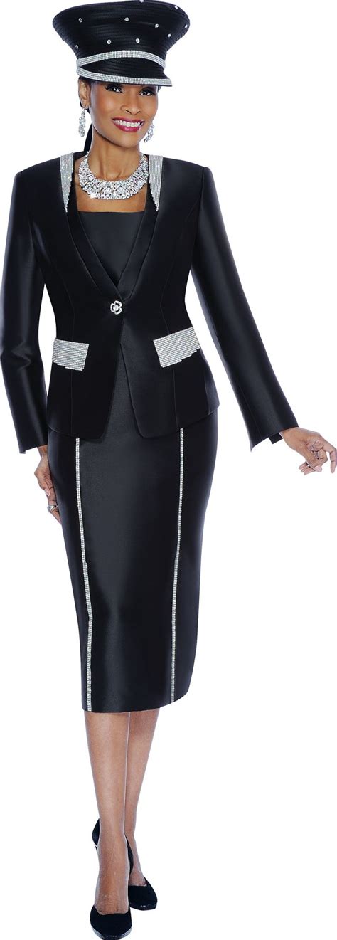 Susanna 3609 Black Women Church Suits Church Dresses For Women