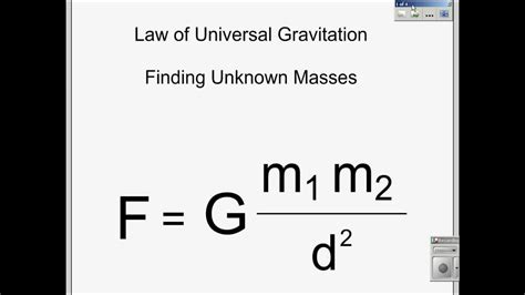 Universal Gravitation Calculating Masses Youtube