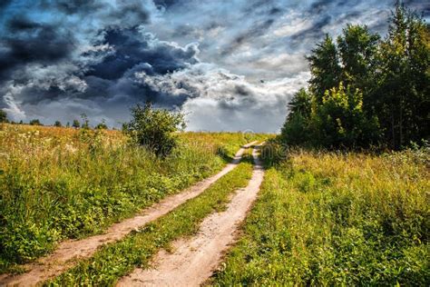 Old Dirt Road In The Field Stock Photo Image Of Meadow 116211672