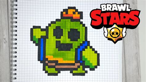 Pixel Art Brawl Stars Spike Sķin