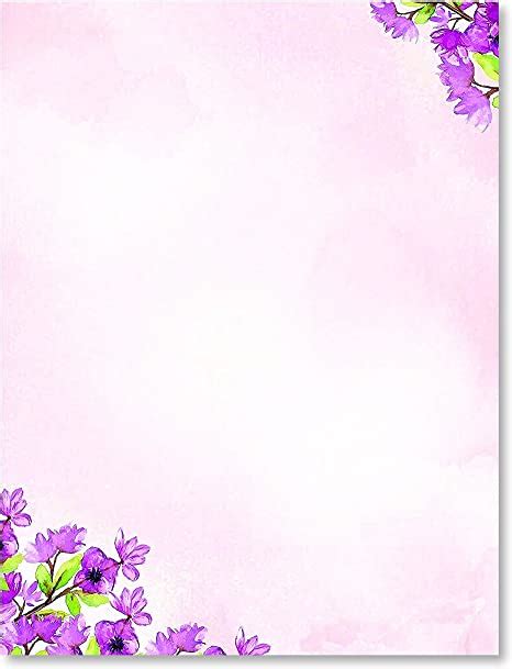100 Stationery Writing Paper With Cute Floral Designs