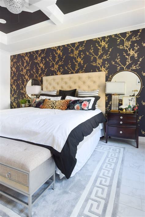Black And Gold Bedroom Wallpaper Home Design Ideas
