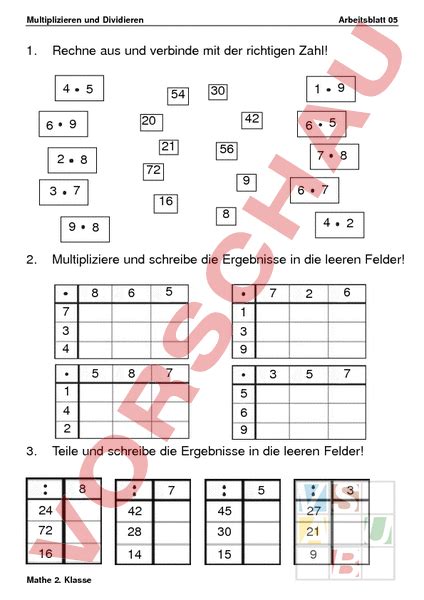 12.512 kostenlose arbeitsblätter für mathematik zum ausdrucken: Arbeitsblatt: Arbeitsblatt - Mathematik - Multiplikation