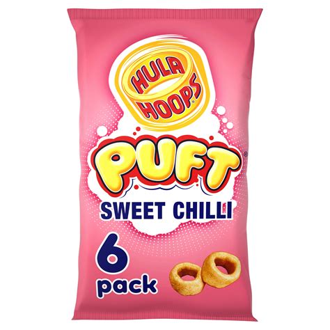 Hula Hoops Puft Sweet Chilli Multipack Crisps 6 Pack Multipack Crisps