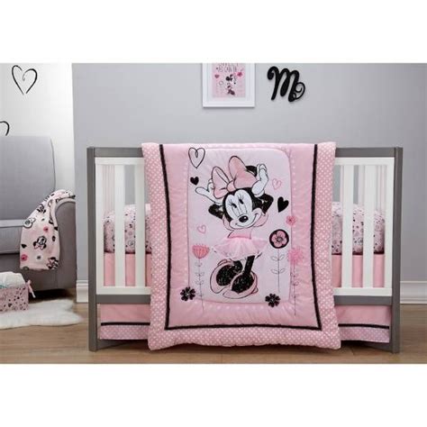 Quilt, fitted crib sheet, crib skirt, and wearable blanket. Product Image for Disney® Minnie Mouse Hello Gorgeous 3 ...