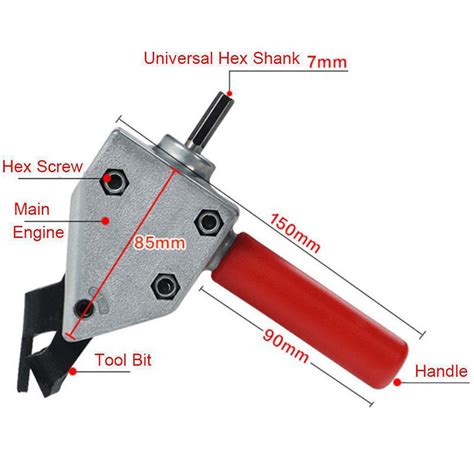 Sheet Metal Cutter Impact Ready Shears Attachment Power Electric Drill