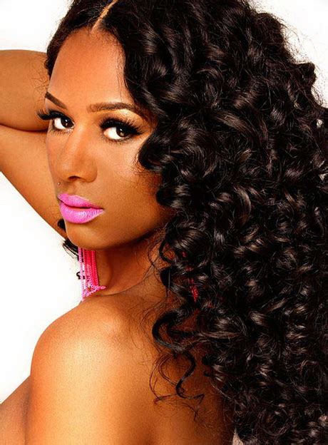 Curly Weave Hairstyles With Bangs Style And Beauty